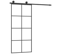 vidaXL Porte Coulissante avec Kit de Guincaillerie Porte Givrée Rail Coulissant Butées de Porte Bloc Anti-saut 90x205 cm 3152141