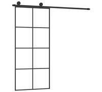 vidaXL Porte coulissante avec kit de quincaillerie 90x205 cm Verre ESG