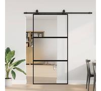 vidaXL Porte coulissante avec kit de quincaillerie noir 102,5x205 cm