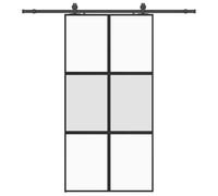 vidaXL Porte coulissante avec kit de quincaillerie noir 102,5x205 cm