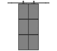 vidaXL Porte coulissante avec kit de quincaillerie noir 90x205 cm