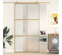vidaXL Porte coulissante doré 102,5x205 cm verre ESG dépoli aluminium