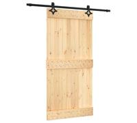 vidaXL Porte coulissante et kit de quincaillerie 100x210 cm pin massif