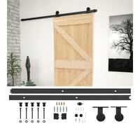 vidaXL Porte coulissante et kit de quincaillerie 100x210 cm Pin massif