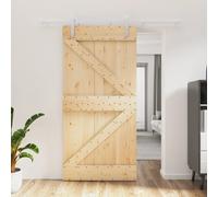 vidaXL Porte coulissante et kit de quincaillerie 100x210 cm pin massif