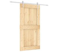 vidaXL Porte coulissante et kit de quincaillerie 100x210 cm pin massif, porte intérieure, porte de grange intérieure, porte de grange