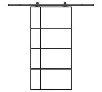 vidaXL Porte coulissante et kit de quincaillerie 102,5x205cm Verre ESG