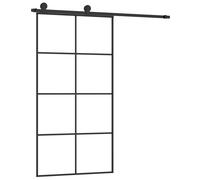 vidaXL Porte coulissante et kit de quincaillerie 102,5x205cm Verre ESG