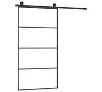 vidaXL Porte coulissante et kit de quincaillerie 102,5x205cm Verre ESG