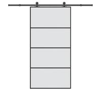 vidaXL Porte coulissante et kit de quincaillerie 102,5x205cm Verre ESG, porte coulissante sur rail, porte coulissante intérieure, porte coulissante de salle de bain