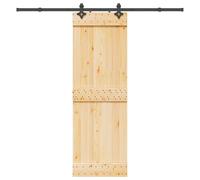 vidaXL Porte coulissante et kit de quincaillerie 70x210 cm pin massif