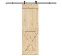 vidaXL Porte coulissante et kit de quincaillerie 70x210 cm pin massif