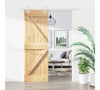 vidaXL Porte coulissante et kit de quincaillerie 70x210 cm pin massif