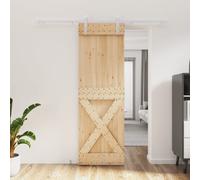 vidaXL Porte coulissante et kit de quincaillerie 70x210 cm pin massif