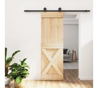 vidaXL Porte coulissante et kit de quincaillerie 70x210 cm pin massif, porte intérieure, porte de grange intérieure, porte de grange
