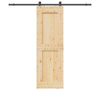 vidaXL Porte coulissante et kit de quincaillerie 70x210 cm pin massif