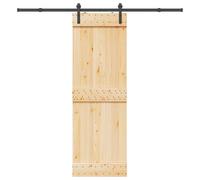 vidaXL Porte coulissante et kit de quincaillerie 70x210 cm pin massif