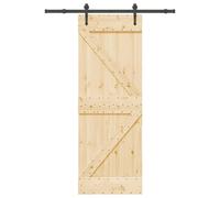 vidaXL Porte coulissante et kit de quincaillerie 70x210 cm pin massif