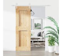 vidaXL Porte coulissante et kit de quincaillerie 70x210 cm pin massif