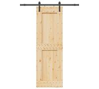 vidaXL Porte coulissante et kit de quincaillerie 70x210 cm pin massif