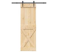 vidaXL Porte coulissante et kit de quincaillerie 70x210 cm pin massif
