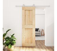 vidaXL Porte coulissante et kit de quincaillerie 70x210 cm pin massif, porte intérieure, porte de grange intérieure, porte de grange