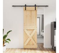 vidaXL Porte coulissante et kit de quincaillerie 70x210 cm pin massif