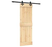 Porte coulissante et kit de quincaillerie 70x210 cm pin massif, porte intérieure, porte de grange intérieure, porte de grange