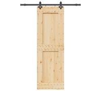 vidaXL Porte coulissante et kit de quincaillerie 70x210 cm pin massif