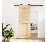 vidaXL Porte coulissante et kit de quincaillerie 70x210 cm pin massif