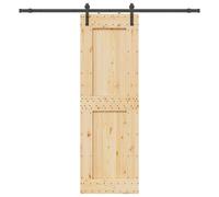 vidaXL Porte coulissante et kit de quincaillerie 70x210 cm pin massif
