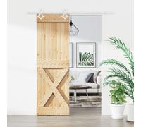 vidaXL Porte coulissante et kit de quincaillerie 70x210 cm pin massif