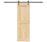 vidaXL Porte coulissante et kit de quincaillerie 70x210 cm pin massif