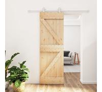 vidaXL Porte coulissante et kit de quincaillerie 70x210 cm pin massif