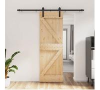 vidaXL Porte coulissante et kit de quincaillerie 70x210 cm pin massif, porte intérieure, porte de grange intérieure 3202983