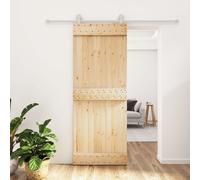 vidaXL Porte coulissante et kit de quincaillerie 80x210 cm pin massif