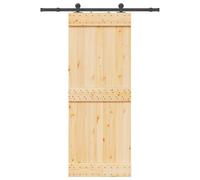 vidaXL Porte coulissante et kit de quincaillerie 80x210 cm pin massif