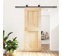 vidaXL Porte coulissante et kit de quincaillerie 80x210 cm pin massif