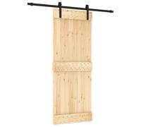 vidaXL Porte coulissante et kit de quincaillerie 80x210 cm pin massif