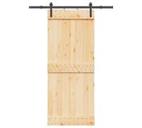 vidaXL Porte coulissante et kit de quincaillerie 85x210 cm pin massif