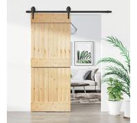 vidaXL Porte coulissante et kit de quincaillerie 85x210 cm pin massif