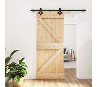 vidaXL Porte coulissante et kit de quincaillerie 85x210 cm pin massif