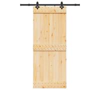 vidaXL Porte coulissante et kit de quincaillerie 85x210 cm pin massif