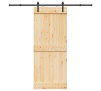 vidaXL Porte coulissante et kit de quincaillerie 85x210 cm pin massif