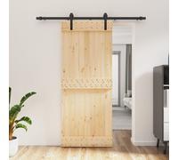 Schuifdeur met beslag 85x210 cm massief grenenhout3202973