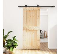 Schuifdeur met beslag 85x210 cm massief grenenhout3203052