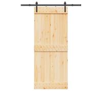 vidaXL Porte coulissante et kit de quincaillerie 85x210 cm pin massif