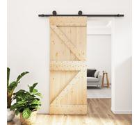 vidaXL Porte coulissante et kit de quincaillerie 85x210 cm pin massif