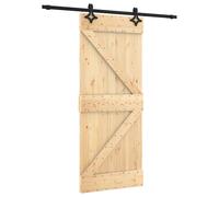 vidaXL Porte coulissante et kit de quincaillerie 85x210 cm pin massif