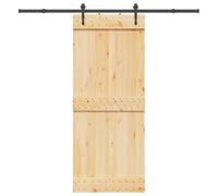 vidaXL Porte coulissante et kit de quincaillerie 85x210 cm pin massif